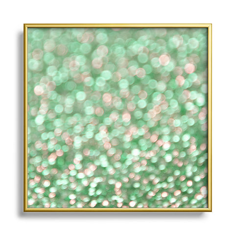Lisa Argyropoulos Holiday Cheer Mint Metal Square Framed Art Print
