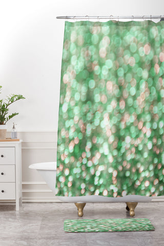 Lisa Argyropoulos Holiday Cheer Mint Shower Curtain And Mat