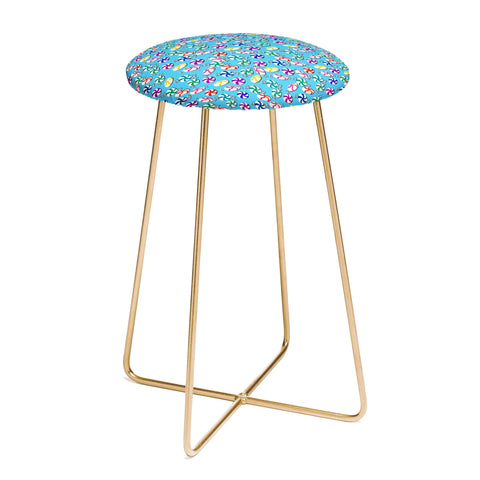 Lisa Argyropoulos Holiday Mints Blue Counter Stool