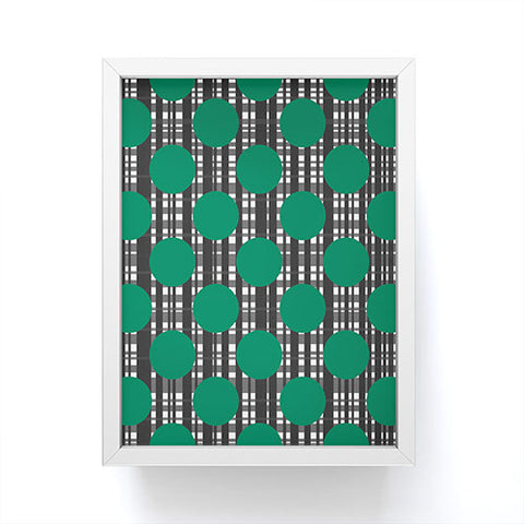 Lisa Argyropoulos Holiday Plaid and Dots Green Framed Mini Art Print