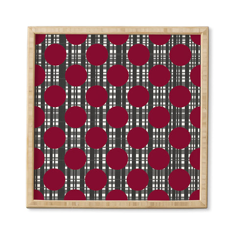 Lisa Argyropoulos Holiday Plaid and Dots Red Framed Wall Art