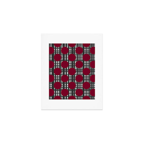 Lisa Argyropoulos Holiday Plaid and Dots Red Art Print