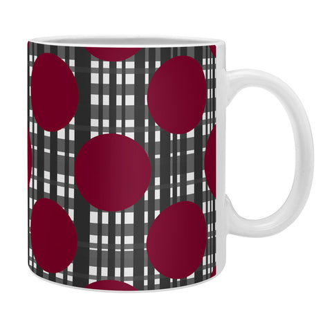 Lisa Argyropoulos Holiday Plaid and Dots Red Coffee Mug