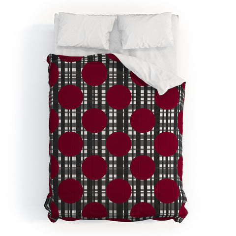 Lisa Argyropoulos Holiday Plaid and Dots Red Comforter