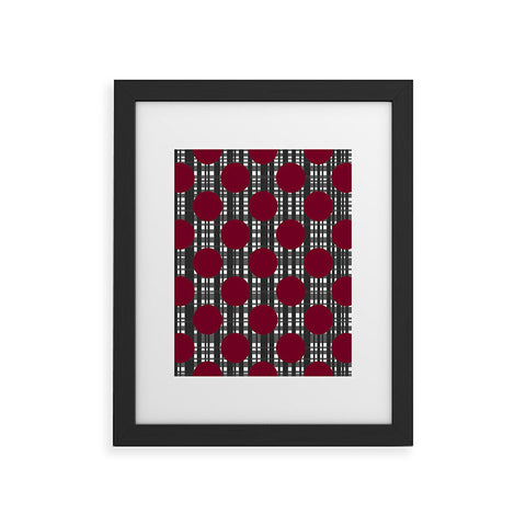 Lisa Argyropoulos Holiday Plaid and Dots Red Framed Art Print