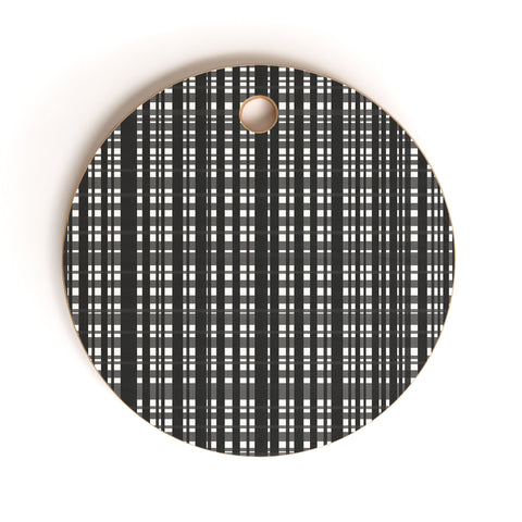 Lisa Argyropoulos Holiday Plaid Modern Coordinate Cutting Board Round