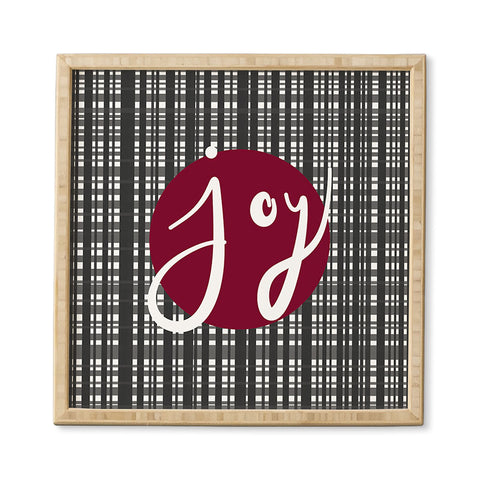 Lisa Argyropoulos Holiday Plaid Modern Joy Framed Wall Art