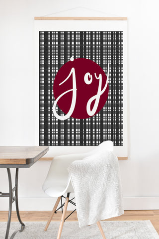 Lisa Argyropoulos Holiday Plaid Modern Joy Art Print And Hanger
