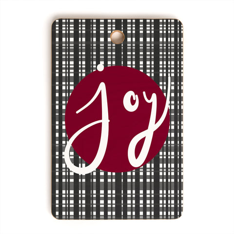 Lisa Argyropoulos Holiday Plaid Modern Joy Cutting Board Rectangle