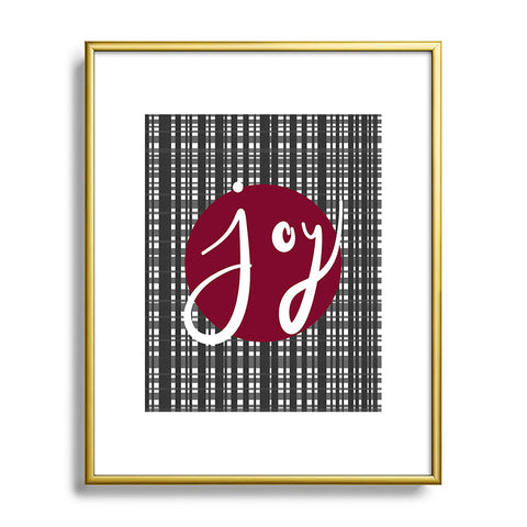Lisa Argyropoulos Holiday Plaid Modern Joy Metal Framed Art Print