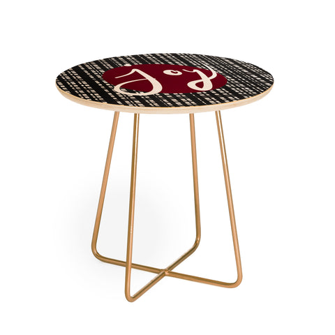 Lisa Argyropoulos Holiday Plaid Modern Joy Round Side Table