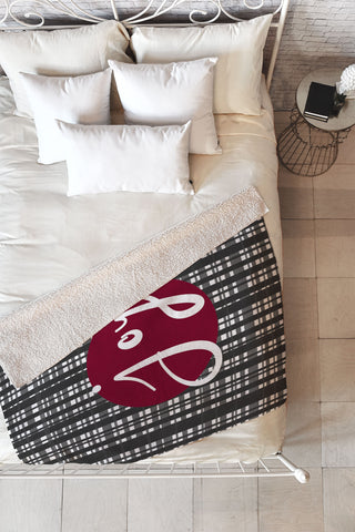 Lisa Argyropoulos Holiday Plaid Modern Joy Fleece Throw Blanket