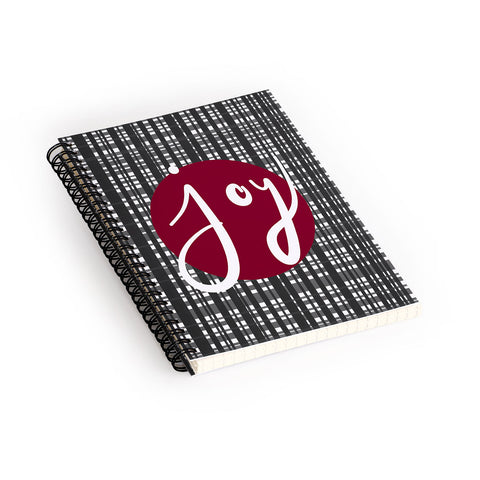 Lisa Argyropoulos Holiday Plaid Modern Joy Spiral Notebook