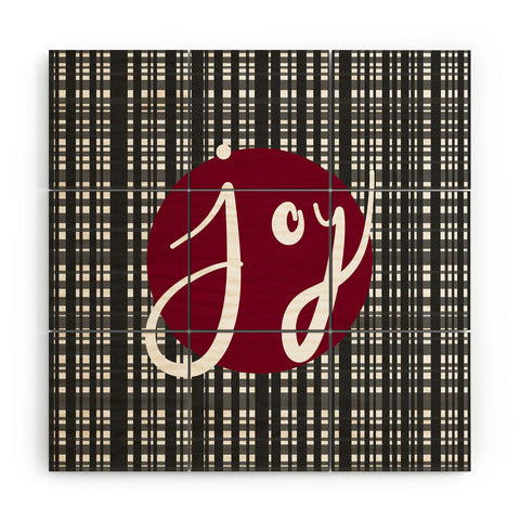 Lisa Argyropoulos Holiday Plaid Modern Joy Wood Wall Mural