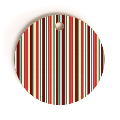 Lisa Argyropoulos Holiday Traditions Stripe Cutting Board Round