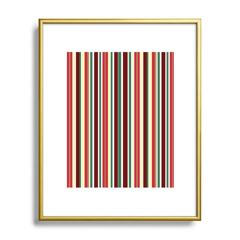 Lisa Argyropoulos Holiday Traditions Stripe Metal Framed Art Print