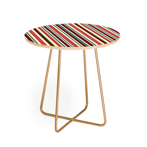 Lisa Argyropoulos Holiday Traditions Stripe Round Side Table