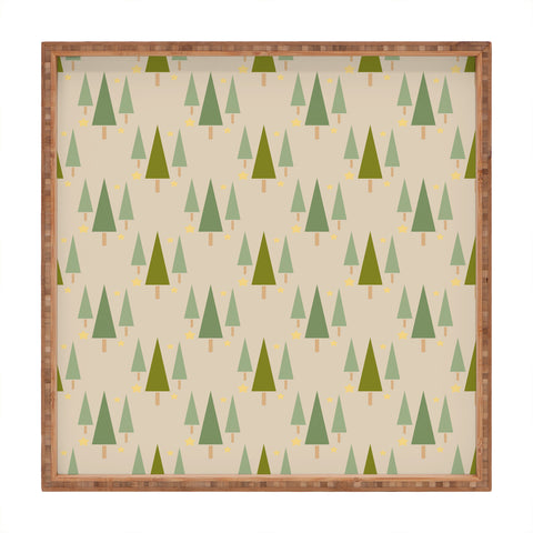 Lisa Argyropoulos Holiday Trees Neutral Square Tray