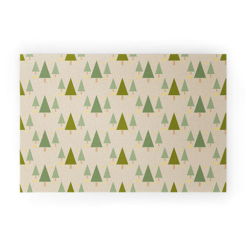 Lisa Argyropoulos Holiday Trees Neutral Welcome Mat