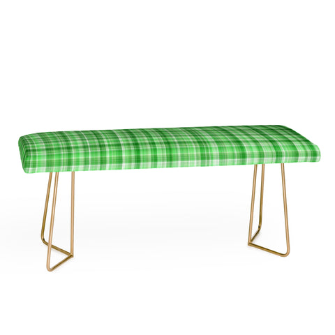 Lisa Argyropoulos Holly Green Plaid Bench