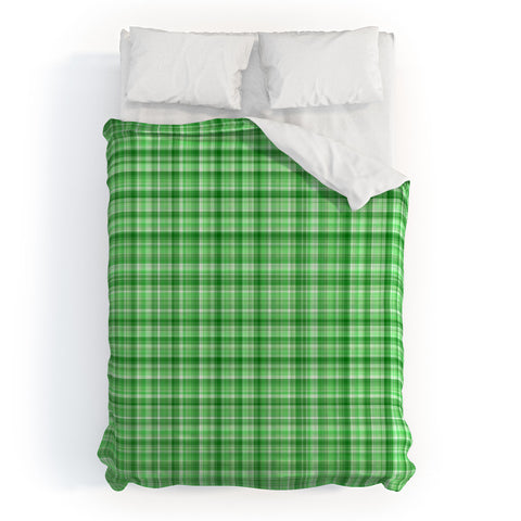 Lisa Argyropoulos Holly Green Plaid Duvet Cover