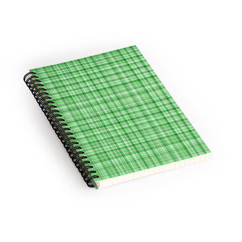 Lisa Argyropoulos Holly Green Plaid Spiral Notebook