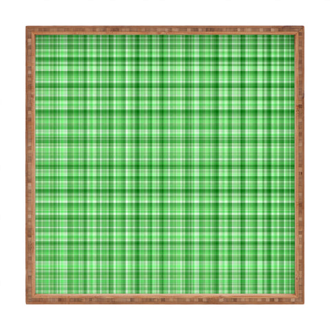 Lisa Argyropoulos Holly Green Plaid Square Tray