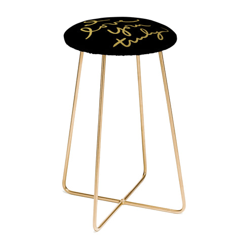 Lisa Argyropoulos I Love You Truly in Black Counter Stool