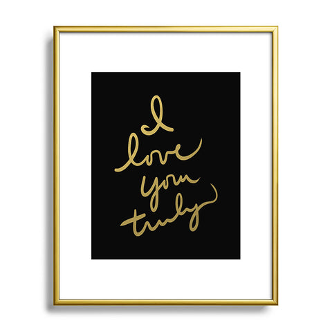 Lisa Argyropoulos I Love You Truly in Black Metal Framed Art Print
