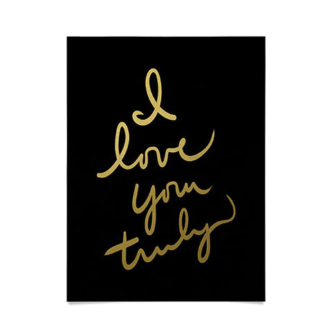 Lisa Argyropoulos I Love You Truly in Black Poster