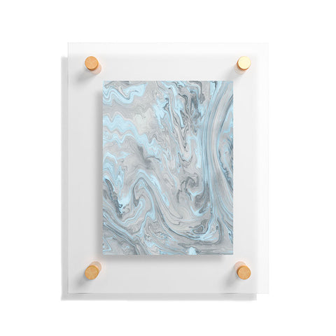 Lisa Argyropoulos Ice Blue and Gray Marble Floating Acrylic Print