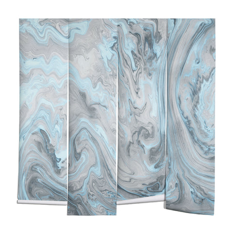Lisa Argyropoulos Ice Blue and Gray Marble Wall Mural