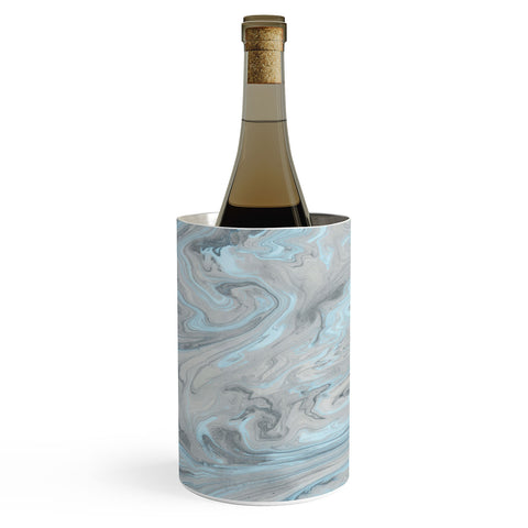 Lisa Argyropoulos Ice Blue and Gray Marble Wine Chiller
