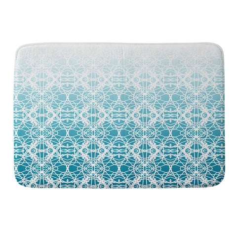 Lisa Argyropoulos Intricate Ombre Blue Memory Foam Bath Mat