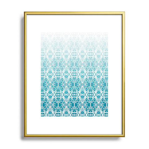 Lisa Argyropoulos Intricate Ombre Blue Metal Framed Art Print