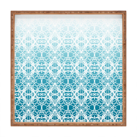 Lisa Argyropoulos Intricate Ombre Blue Square Tray