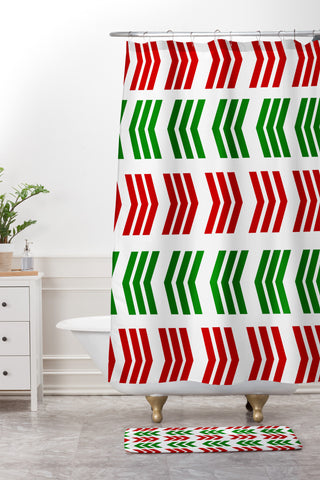 Lisa Argyropoulos Jolly Zig Zag Shower Curtain And Mat