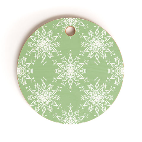 Lisa Argyropoulos La Boho Snow Sage Cutting Board Round