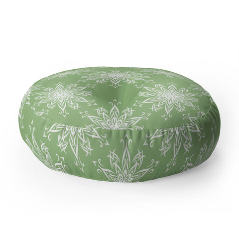 Lisa Argyropoulos La Boho Snow Sage Floor Pillow Round