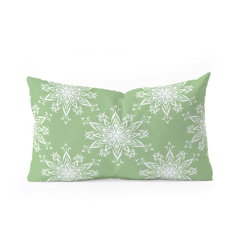 Lisa Argyropoulos La Boho Snow Sage Oblong Throw Pillow