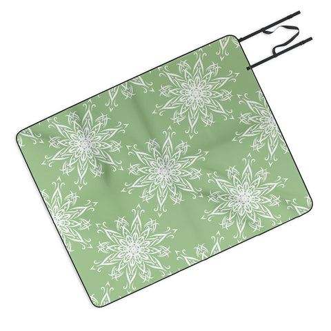 Lisa Argyropoulos La Boho Snow Sage Picnic Blanket