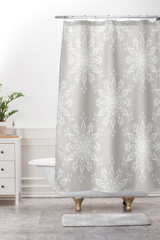 Lisa Argyropoulos La Boho Snow Shower Curtain And Mat
