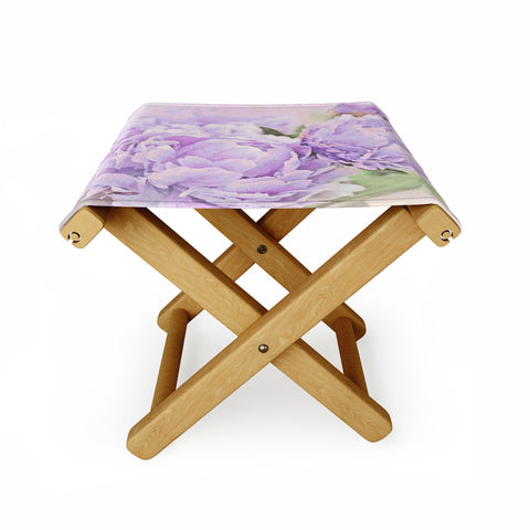 Lisa Argyropoulos Lavender Peonies Folding Stool