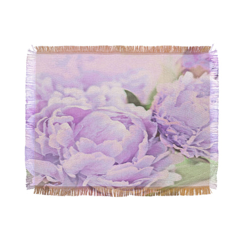 Lisa Argyropoulos Lavender Peonies Throw Blanket