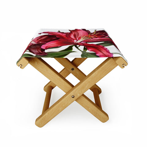 Lisa Argyropoulos Lily De Burgundy Folding Stool