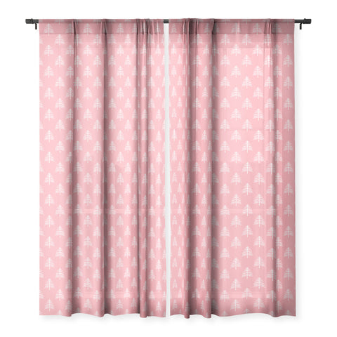 Lisa Argyropoulos Linear Trees Blush Sheer Window Curtain