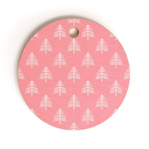 Lisa Argyropoulos Linear Trees Blush Cutting Board Round