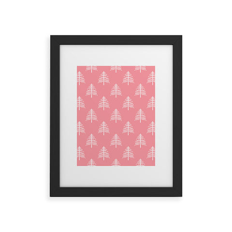 Lisa Argyropoulos Linear Trees Blush Framed Art Print