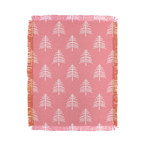 Lisa Argyropoulos Linear Trees Blush Throw Blanket