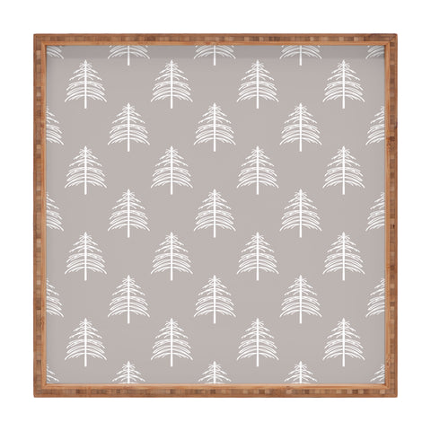 Lisa Argyropoulos Linear Trees Neutral Square Tray